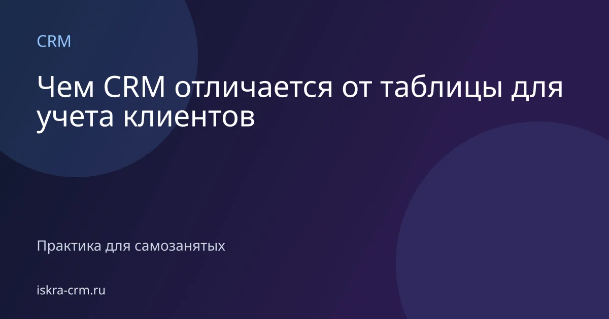Чем CRM отличается от таблицы для учета клиентов