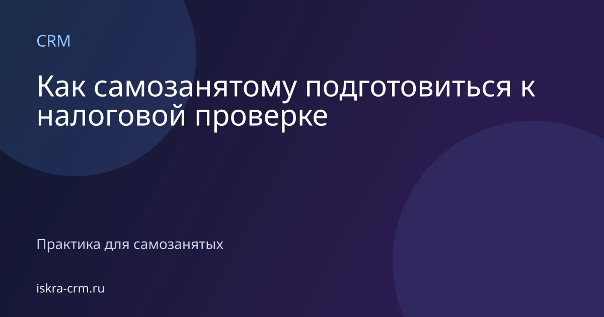 Как самозанятому подготовиться к налоговой проверке