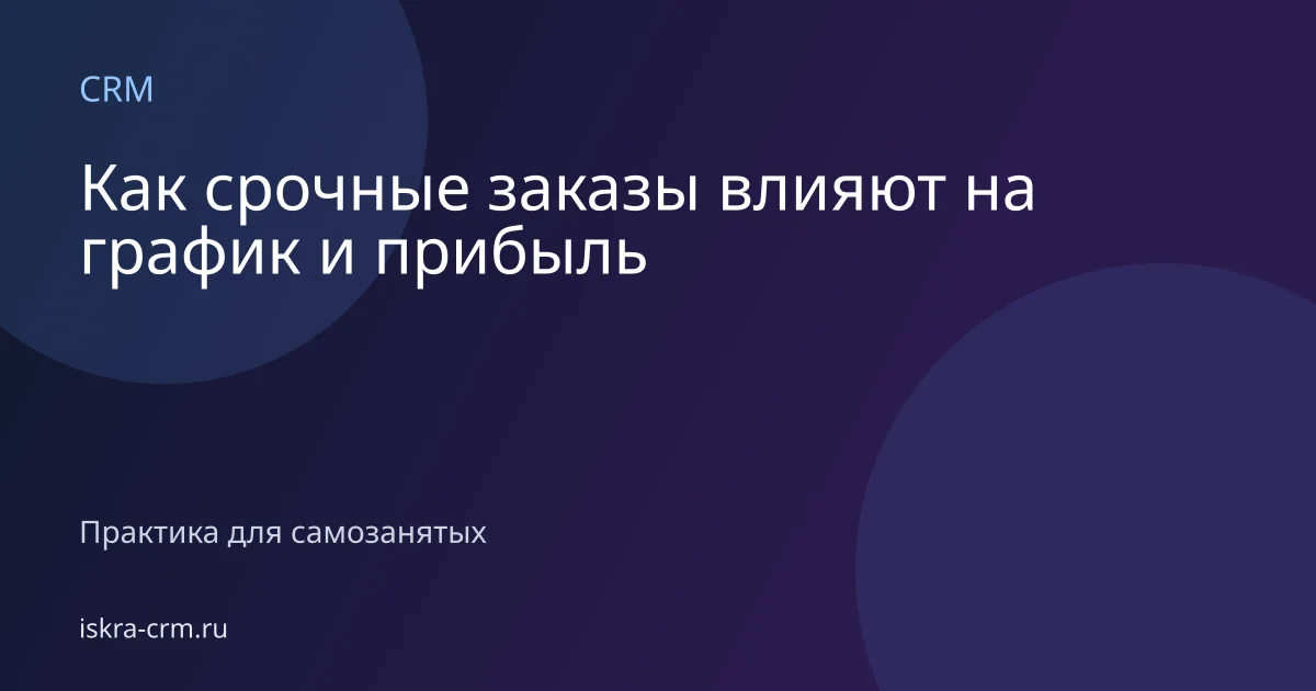 Как срочные заказы влияют на график и прибыль