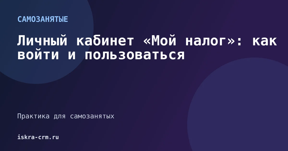 Личный кабинет «Мой налог»: как войти и пользоваться
