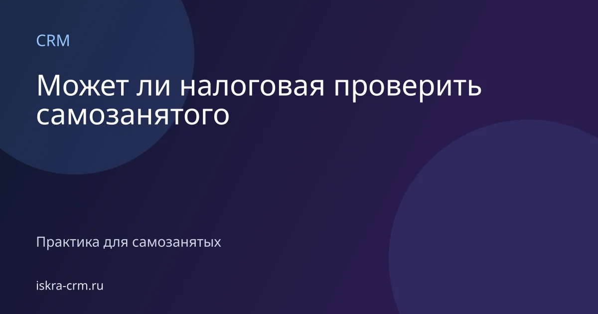 Может ли налоговая проверить самозанятого